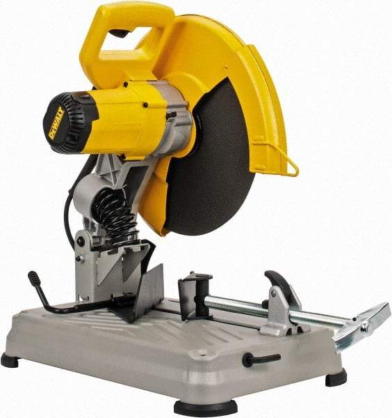 DeWALT - 14" Blade Diam, 1" Arbor Hole, Miter Chop & Cutoff Saw - 1 Phase, 4,000 RPM, 5.5 hp, 120 Volts - Best Tool & Supply