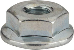 Value Collection - #12-24, 19/32" Flange Diam, Serrated Flange Nut - Grade Grade 2 Steel, Zinc-Plated Finish, 0.236" Flange Height - Best Tool & Supply