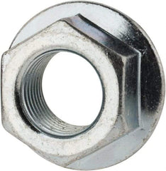 Value Collection - 5/8-18, 1-9/32" Flange Diam, Serrated Flange Nut - Grade Grade 2 Steel, Zinc-Plated Finish, 0.569" Flange Height - Best Tool & Supply