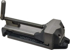 Cardinal Tool - 4" Jaw Opening Capacity x 1-1/2" Throat Depth, Horizontal Drill Press Vise - 4" Wide Jaw, Stationary Base, Rapid Action, 11-1/2" OAL x 2-7/8" Overall Height, Steel - Best Tool & Supply