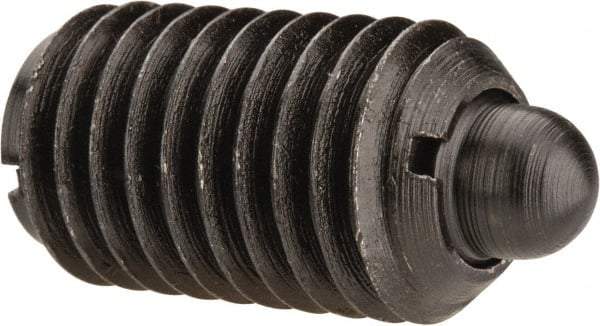 Gibraltar - 5/8-11, 1-1/16" Thread Length, 0.215" Plunger Projection, Steel Threaded Spring Plunger - 0.31" Max Plunger Diam, 1.062" Plunger Length, 7 Lb Init End Force, 50 Lb Final End Force - Best Tool & Supply