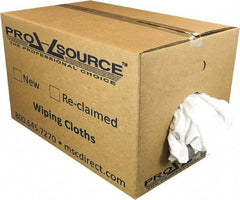 PRO-SOURCE - Wide Virgin Cotton Rags - White, Fleece and Sweatshirt, Low Lint, 25 Lbs. at 3 to 4 per Pound, Box - Best Tool & Supply