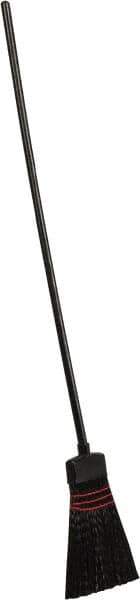 PRO-SOURCE - 56" OAL Polypropylene Bristle Corn Broom - Plastic-Coated Metal Handle - Best Tool & Supply