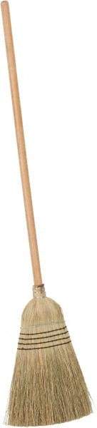 PRO-SOURCE - 60" OAL Corn Bristle Broom - Wood Handle - Best Tool & Supply