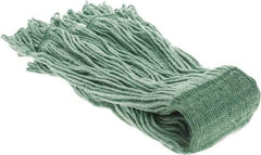 PRO-SOURCE - 5" Green Head Band, X-Large Blended Fiber Loop End Mop Head - 4 Ply, Clamp Jaw Connection, Use for General Purpose - Best Tool & Supply