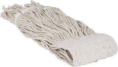 PRO-SOURCE - 5" White Head Band, Medium Cotton Cut End Mop Head - 4 Ply, Clamp Jaw Connection, Use for General Purpose - Best Tool & Supply