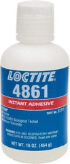 Loctite - 1 Lb Bottle Clear Instant Adhesive - Series 4861, 20 sec Fixture Time, 24 hr Full Cure Time, Bonds to Metal & Plastic - Best Tool & Supply