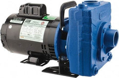 American Machine & Tool - 115/230 Volt, 1 Phase, 3/4 HP, Self Priming Centrifugal Pump - 1-1/2 Inch Inlet, 78 Head Pressure, Cast Iron Housing and Impeller - Best Tool & Supply