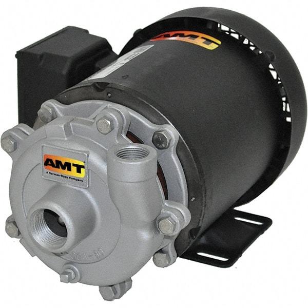 American Machine & Tool - 115/230 Volt, 1 Phase, 1-1/2 HP, Stainless Steel Straight Pump - 1-1/2 Inch Inlet, 1-1/4 Inch Outlet, 66 Max Head psi, Stainless Steel Impeller - Best Tool & Supply