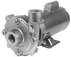 American Machine & Tool - 115/230 Volt, 1 Phase, 1/2 HP, Cast Iron Straight Pump - 1-1/4 Inch Inlet, 1 Inch Outlet, 86 Max Head psi, Bronze Impeller - Best Tool & Supply