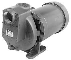 American Machine & Tool - 208-220/440 Volt, 3 Phase, 2 HP, Self Priming Pump - 1-1/2 Inch Inlet, 64 Head Pressure, Stainless Steel and Cast Iron Housing, Stainless Steel Impeller, PTFE Seal - Best Tool & Supply