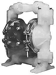 SandPIPER - 1/2" NPT, Nonmetallic, Air Operated Diaphragm Pump - PTFE Diaphragm, PVDF Housing - Best Tool & Supply