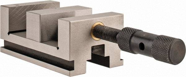 Interstate - 2-3/8" Jaw Width, 2-1/8" Jaw Opening Capacity, 1" Jaw Height, Toolmaker's Vise - V-Groove Jaw, 0.0001" Parallelism, 0.0002" Squareness, 4.33" OAL x 2.3" OAH - Best Tool & Supply