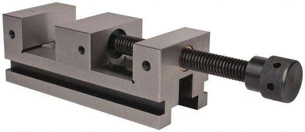 Interstate - 3-7/8" Jaw Width, 4-3/4" Jaw Opening Capacity, 1-9/16" Jaw Height, Toolmaker's Vise - V-Groove Jaw, 0.0001" Parallelism, 0.0002" Squareness, 10.23" OAL x 3-3/4" OAH - Best Tool & Supply