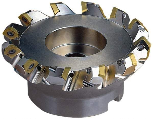 Seco - 2.52" Cut Diam, 0.32" Arbor Hole, 0.236" Max Depth of Cut, 45° Indexable Chamfer & Angle Face Mill - 5 Inserts, SE.X 43 Insert, Right Hand Cut, 5 Flutes, Through Coolant, Series R220.53 - Best Tool & Supply