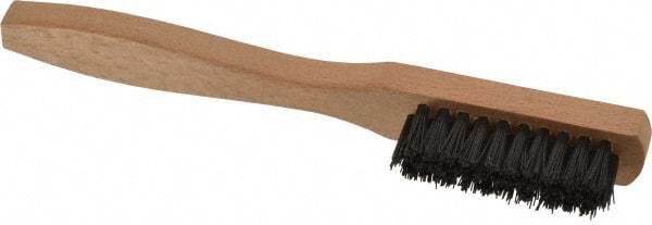 Made in USA - 7-1/2" OAL, Nylon Utility Brush - 9/16" Bristle Length, 1-1/2" Long x 1/2" Wide Head, Straight Hardwood Handle - Best Tool & Supply