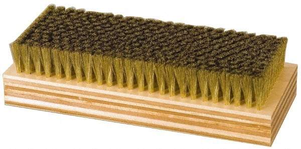 Made in USA - 1" Bristle Length, Hoghair Cleaning & Finishing Brush - 6-1/2" Long x 2-3/8" Wide Head, 6" OAL, Hardwood Block - Best Tool & Supply