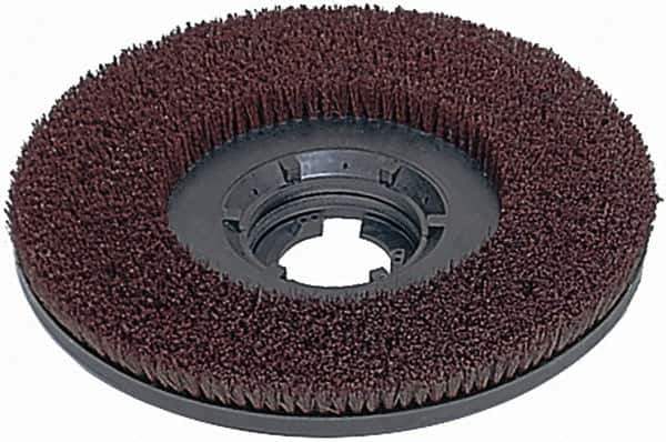 Made in USA - 15" Diam Scrubbing Brush - 13" Machine, 1-1/2" Trim Length, Polypropylene - Best Tool & Supply