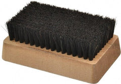 Made in USA - 3/4" Bristle Length, Horsehair Cleaning & Finishing Brush - 4-1/4" Long x 2-1/2" Wide Head, 4-1/4" OAL, Hardwood Block - Best Tool & Supply