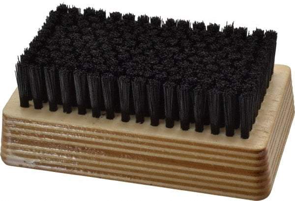 Made in USA - 3/4" Bristle Length, Synthetic Cleaning & Finishing Brush - 4-1/4" Long x 2-1/2" Wide Head, 4-1/4" OAL, Hardwood Block - Best Tool & Supply