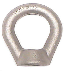 Made in USA - 29,400 Lb Capacity, 1-1/4-7 Thread, Carbon Steel Lifting Eye Nut - Grade C-1045, 6.63" Long x 6-5/8" High, 3-1/2" Inside & 5-1/4" Outside Eye Diam, 3-1/8" Bell/Base Width - Best Tool & Supply