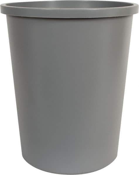 Rubbermaid - 44 Qt Gray Round Trash Can - Polyethylene, 18-3/4" High - Best Tool & Supply