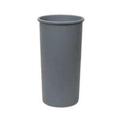 Rubbermaid - 22 Gal Gray Round Trash Can - Polyethylene, 30-1/8" High - Best Tool & Supply