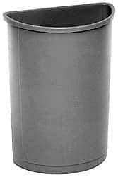 Rubbermaid - 21 Gal Beige Half-Round Trash Can - Polyethylene, 28" High x 21" Long x 11" Wide - Best Tool & Supply