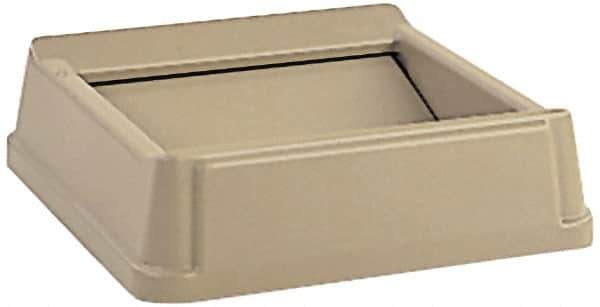 Rubbermaid - Square Lid for Use with 35 & 50 Gal Square Trash Cans - Beige, High-Impact Polystyrene, For Untouchable Trash Cans - Best Tool & Supply