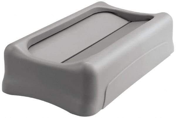 Rubbermaid - Rectangle Lid for Use with 23 Gal Rectangular Trash Cans - Gray, Plastic, For Slim Jim Trash Cans - Best Tool & Supply