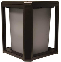 Rubbermaid - 35 Gal Brown Square Trash Can - Polycarbonate, 30-1/2" High x 26" Long x 26" Wide - Best Tool & Supply