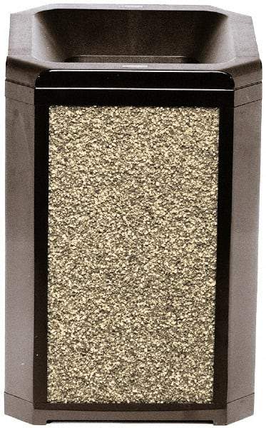 Rubbermaid - 50 Gal Beige Square Trash Can - Steel, 46-1/2" High x 26" Long x 26" Wide - Best Tool & Supply