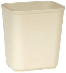 Rubbermaid - 28 Qt Gray Rectangle Trash Can - Fiberglass, 14" High x 16-1/2" Long x 9" Wide - Best Tool & Supply