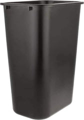 Rubbermaid - 41 Qt Black Rectangle Trash Can - Polyethylene, 19-7/8" High x 15-1/4" Long x 11" Wide - Best Tool & Supply