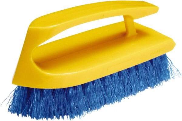 Rubbermaid - 1" Bristle Length, Synthetic Scrub Brush - 6" OAL, Easy Grip Handle, Blue, Plastic Block - Best Tool & Supply