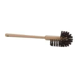 Rubbermaid - 17" OAL Toilet Bowl Brush - Polypropylene Bristles, 1-1/2" Bristle Length, 17" Plastic Handle, Brown - Best Tool & Supply