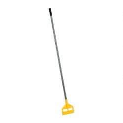 Rubbermaid - 60" Fiberglass Quick Connect Mop Handle - 1 to 1-1/4" Wet Mop Head Band, Plastic Connector, Use with Wet Mops - Best Tool & Supply