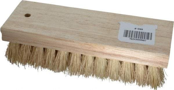 PRO-SOURCE - 1" Bristle Length, Tampico Scrub Brush - 7" OAL, Hardwood Block - Best Tool & Supply