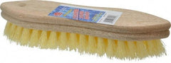 PRO-SOURCE - 1" Bristle Length, Polypropylene Scrub Brush - 9" OAL, Hardwood Block - Best Tool & Supply