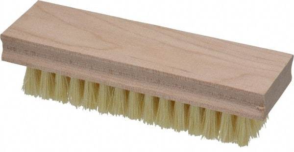 PRO-SOURCE - 6-1/2" OAL Hand & Fingernail Scrub Brush - Tampico Bristles, Hardwood Block - Best Tool & Supply