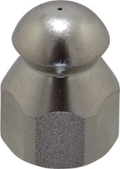 PRO-SOURCE - 4,200 psi Fixed, Stainless Steel, Sewer Pressure Washer Nozzle - 4.5mm Orifice Diam, 1/4" Thread, FPT, Polished - Best Tool & Supply