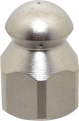 Value Collection - 4,200 psi Fixed, Stainless Steel, Sewer Pressure Washer Nozzle - 6mm Orifice Diam, 1/4" Thread, FPT, Polished - Best Tool & Supply