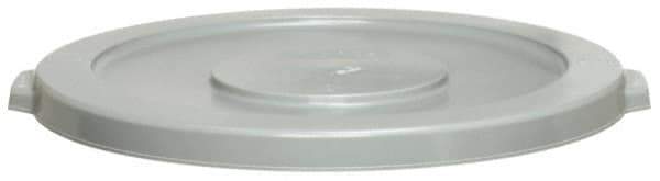 Continental - Round Lid for Use with 44 Gal Round Trash Cans - Gray, Polyethylene, For Huskee Trash Cans - Best Tool & Supply