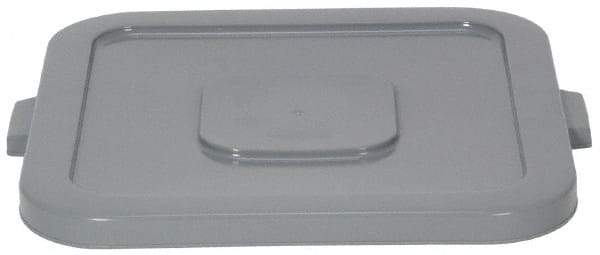 Continental - Square Lid for Use with 48 Gal Square Trash Cans - Gray, Structolene, For Huskee Trash Cans - Best Tool & Supply