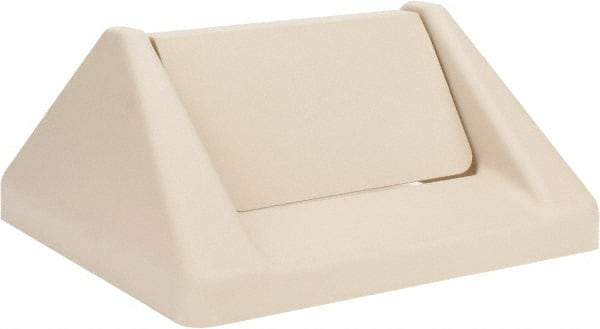 Continental - Square Lid for Use with 25 & 32 Gal Trash Cans - Beige, Polypropylene, For Swingline Trash Cans - Best Tool & Supply