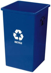 Continental - 25 Gal Blue Square Recycling Container - Polyethylene - Best Tool & Supply