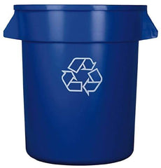 Continental - 20 Gal Blue Round Recycling Container - Polyethylene - Best Tool & Supply