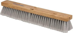 PRO-SOURCE - 18" General Purpose Polypropylene Push Broom - 3" Bristle Length, Wood Block, Threaded Handle Connection, Handle Sold Separately - Best Tool & Supply