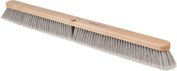 PRO-SOURCE - 36" General Purpose Polypropylene Push Broom - 3" Bristle Length, Wood Block, Threaded Handle Connection, Handle Sold Separately - Best Tool & Supply