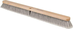 PRO-SOURCE - 36" General Purpose Polypropylene Push Broom - 3" Bristle Length, Wood Block, Threaded Handle Connection, Handle Sold Separately - Best Tool & Supply